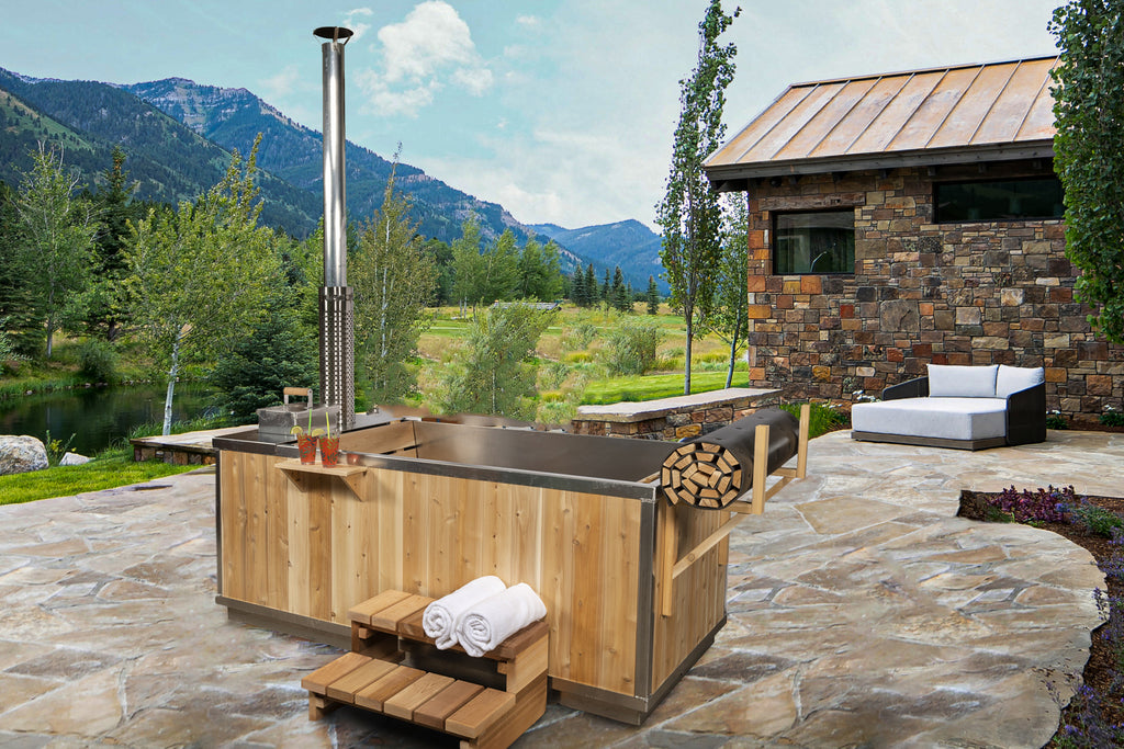 The Starlight Wood Burning Hot Tub | Canadian Cedar Soaking Tub