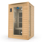2-Person Carbon Infrared Sauna - Canadian Hemlock Wooden Sauna - 1700 Watts - Premium Audio