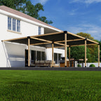 DIY Pergola Kit for an Attached Pergola With Canopies - Any Size Up to 24' x 24'
