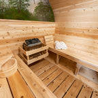 Canadian Timber Serenity MP Barrel Sauna | Dundalk Leisurecraft Porch Model