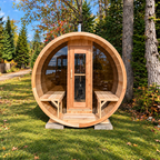 Canadian Timber Tranquility MP Barrel Sauna | Dundalk Leisurecraft 6-Person Porch Model