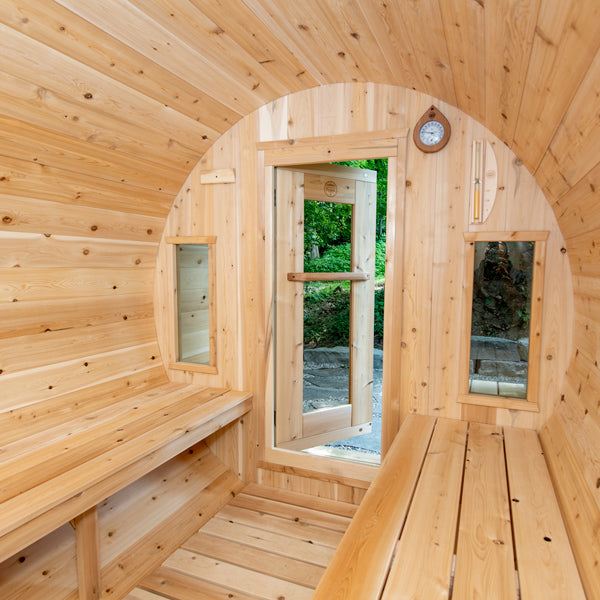 Canadian Timber Tranquility Barrel Sauna | Dundalk Leisurecraft 6-Person