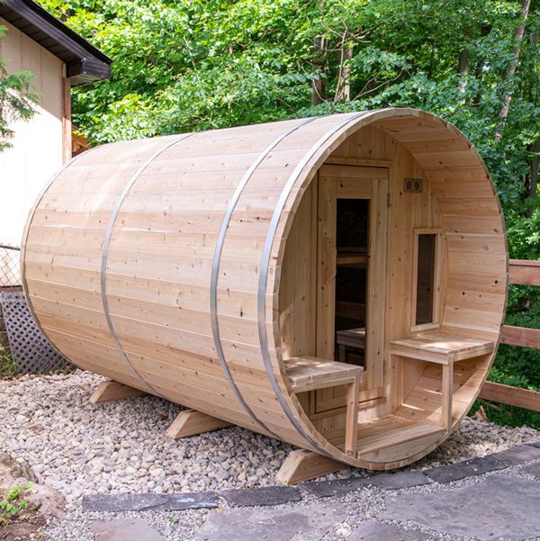 Canadian Timber Tranquility Barrel Sauna | Dundalk Leisurecraft 6-Person